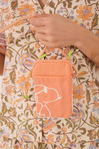 Womensecret Funda de teléfono con relleno de nailon de Snoopy naranja