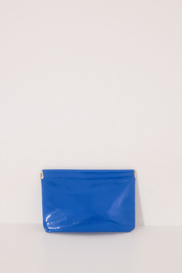 Womensecret Mini monedero de piel azul azul