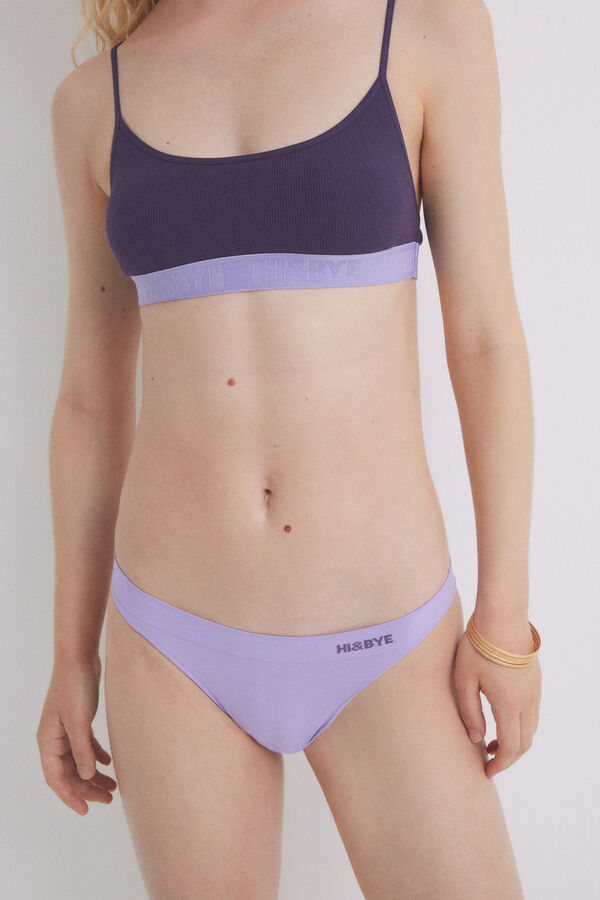 Womensecret Panty brasileño seamless lila morado/lila