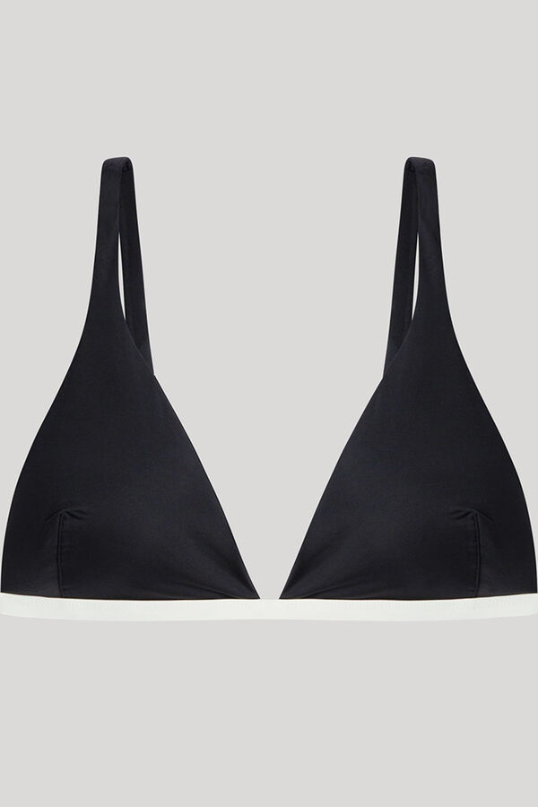 Gisela Top bikini triangular negro negro