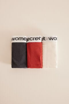 Womensecret Pack 3 tangas algodón logo blanco