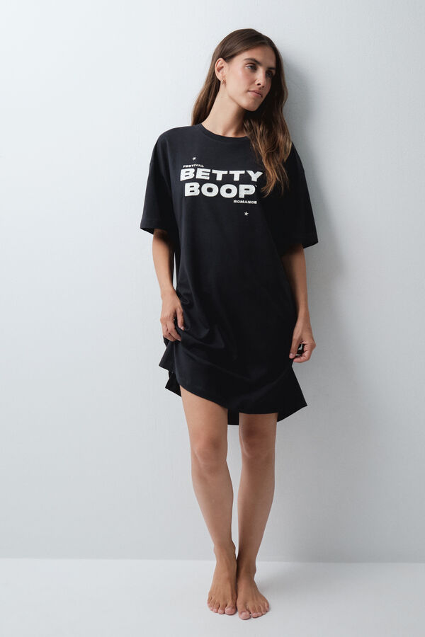 Women'secret Camis&oacute;n corto Betty Boop negro gris