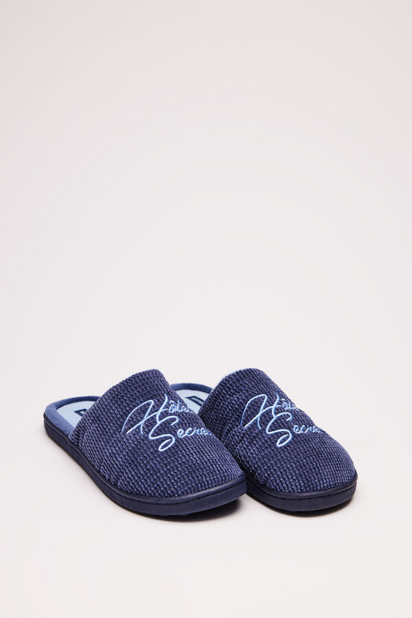 Womensecret Pantuflas ducha azul kaki