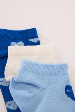 Womensecret Pack de 3 calcetines short de corazón estampado