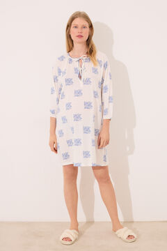 Womensecret Camisón corto " premamá " con estampado boho marfil