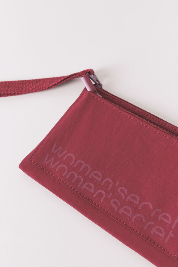 Womensecret Mini monedero rojo de nailon rojo