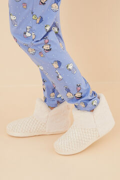 Womensecret Pantufla bota pelo beige beige