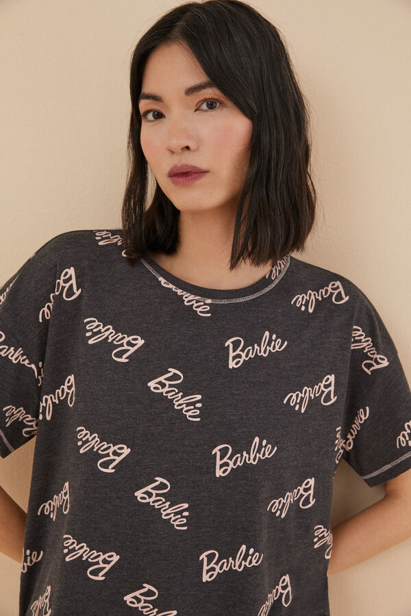 Womensecret Pijama corta 100% algodón Barbie gris estampado