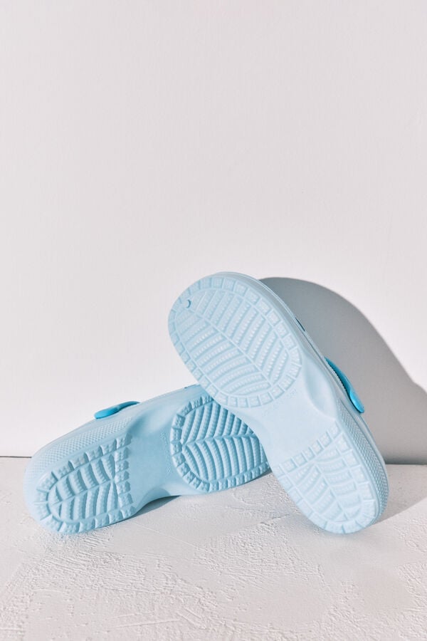 Women'secret Pantunflas zueco de goma azul azul