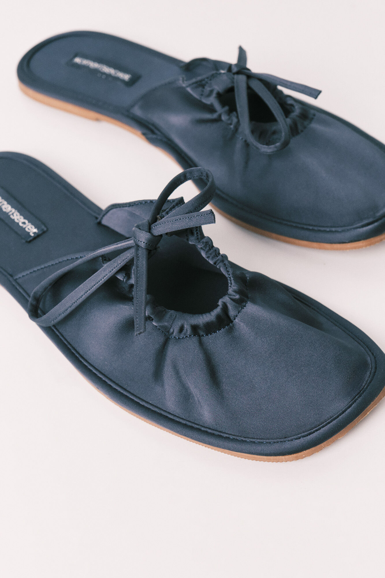 Women'secret Zapatillas de casa de sat&eacute;n azul
