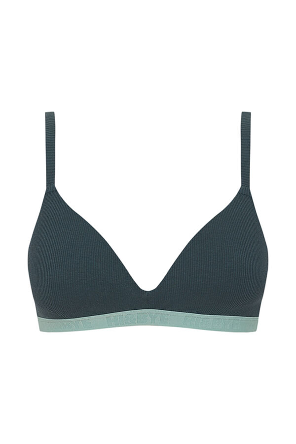 Womensecret Brasier triangular verde copas fijas verde