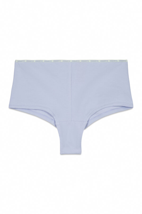 HI&BYE Pack de 2 panties bóxer azules y grises blanco