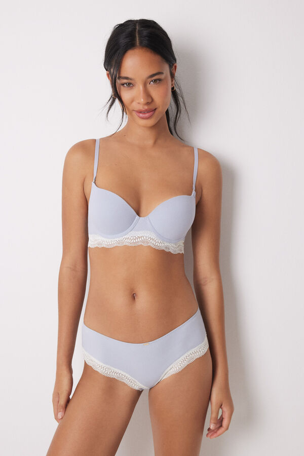 Womensecret GORGEOUS Brasier push up algodón azul azul