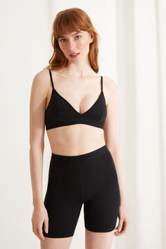 Womensecret Brasier triangular algodón negro negro