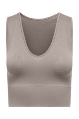 Only Play Top corto reversible gris