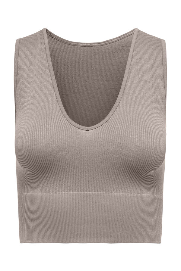 Only Play Top corto reversible gris