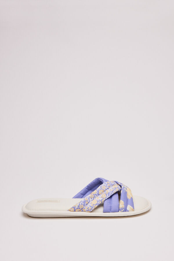 Womensecret Pantuflas flores lila amarillo