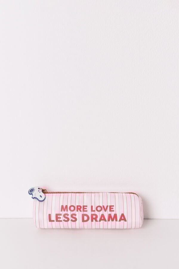 Women'secret Neceser peque&ntilde;o acolchado rosa Snoopy estampado