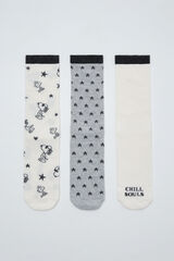 Women'secret Pack 3 calcetines largos estampado Snoopy estampado