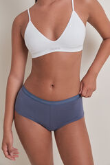 HI&BYE Pack de 2 panties bóxer azules y blancos blanco