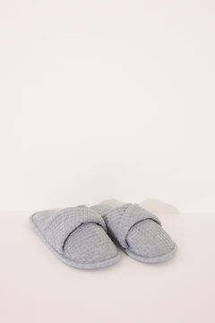 Womensecret Pantuflas para casa con relleno grises gris
