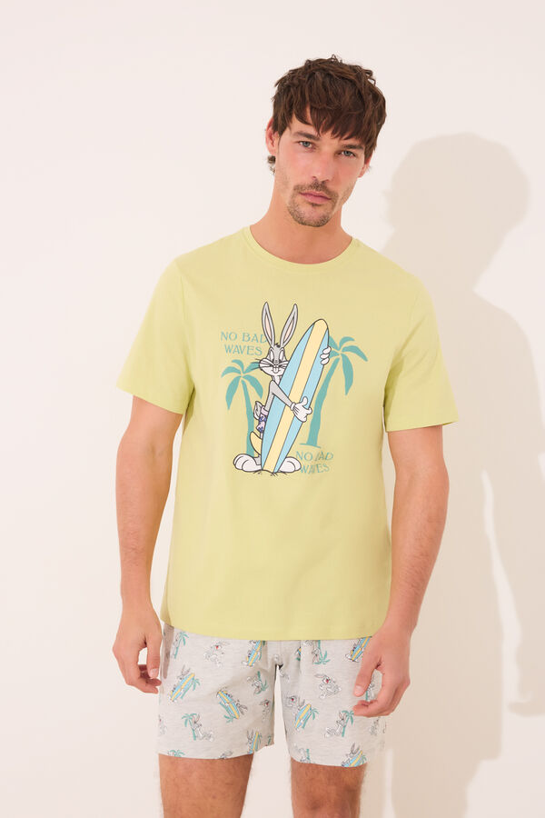Womensecret Pijama verde de Bugs Bunny verde