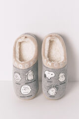 Women'secret Pantuflas para casa grises de Snoopy gris