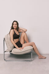 Women'secret Top liso sin costuras vino p&uacute;rpura