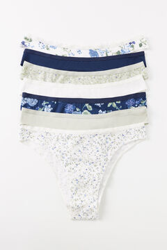 Womensecret Pack 7 panties brasileños algodón lisos y estampados estampado