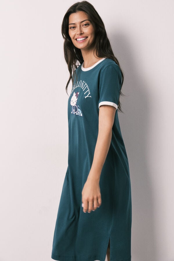 Women'secret Camis&oacute;n Hello Kitty de algod&oacute;n verde verde