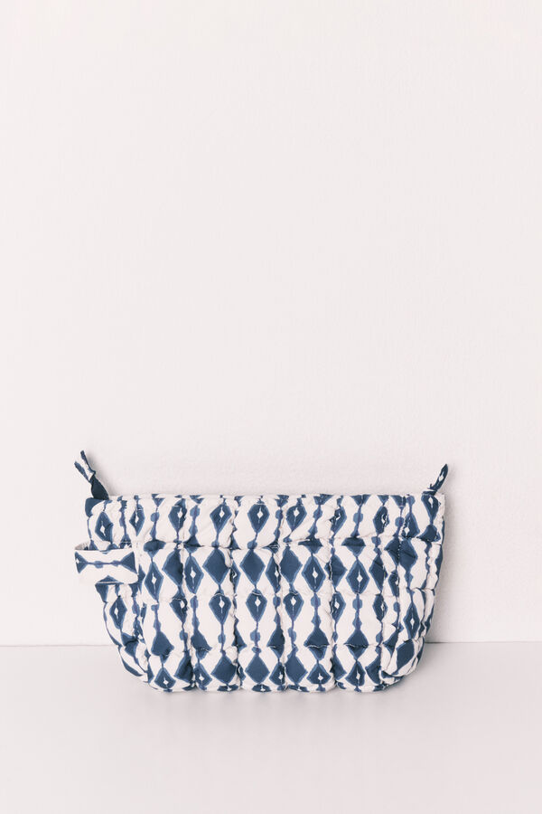 Women'secret Neceser acolchado estampado azul blanco