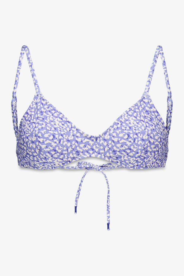 Womensecret Panty de bikini brasileña con estampado azul estampado