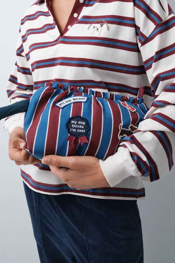 Women'secret Neceser mediano fruncido con asa estampado