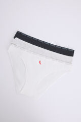 Womensecret Pack 3 bragas clásicas negro, blanco, gris blanco