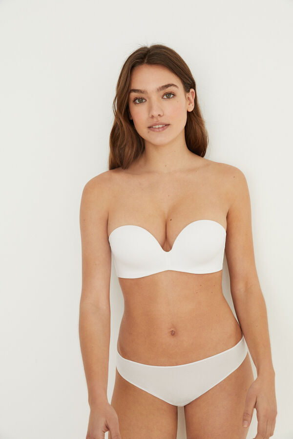 Women'secret SUPERB Brasier sin tirantes súper push-up microfibra blanco