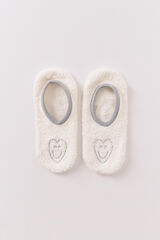 Women'secret Calcetines beige sin calcetines con cara sonriente nude