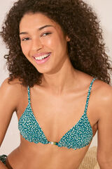 Womensecret Top bikini cortina print reversible estampado