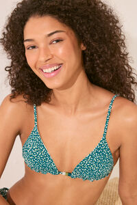 Womensecret Top bikini cortina print reversible estampado