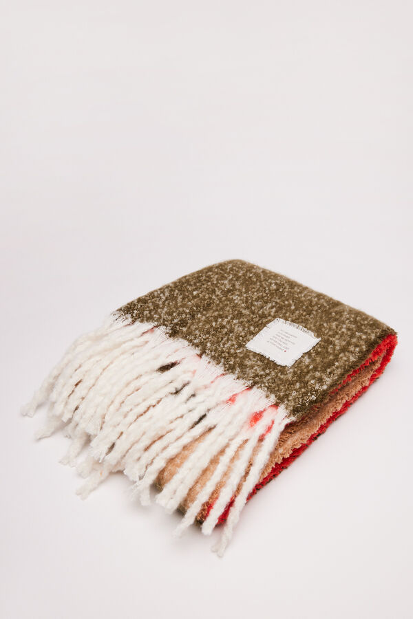 Womensecret Bufanda efecto mohair multicolor kaki