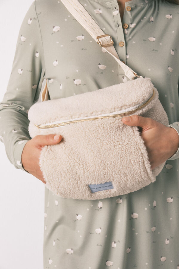 Women'secret Cangurera borrego  marfil