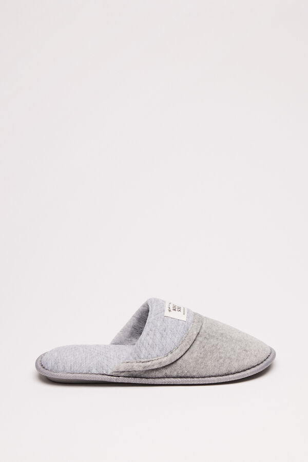 Womensecret Pantuflas acolchadas gris gris
