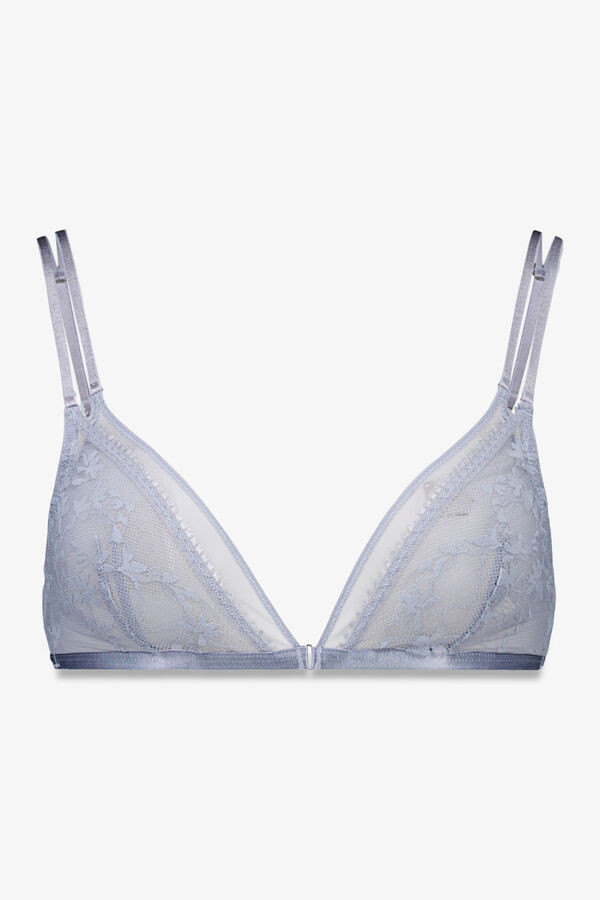 Women'secret Brasier triangular de encaje azul NATURAL azul