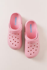 HI&BYE Zueco plataforma de goma rosa brillante rosa