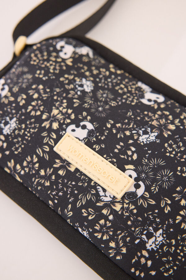 Womensecret Funda de neopreno para móvil de Snoopy negro