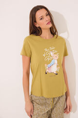 Womensecret Pijama capri 100% algodón estampado "Peter Rabbit" kaki