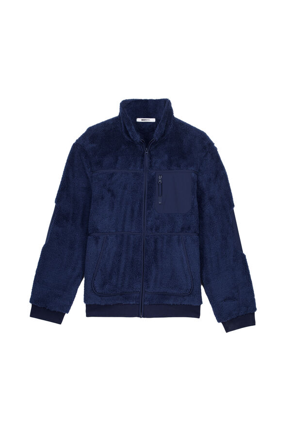 Women'secret Bata de borreguito azul azul