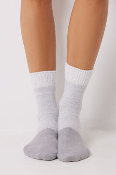Womensecret Calcetines doble textura gris gris