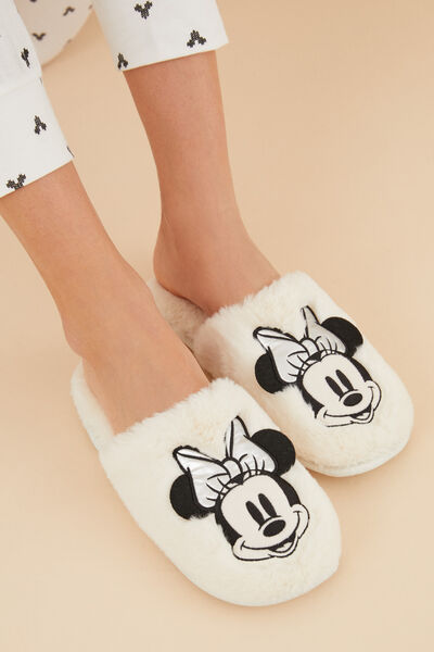 Womensecret Pantuflas Minnie Mouse beige