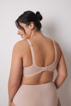 Womensecret REAL brasier reductor microfibra y encaje rosa rosa