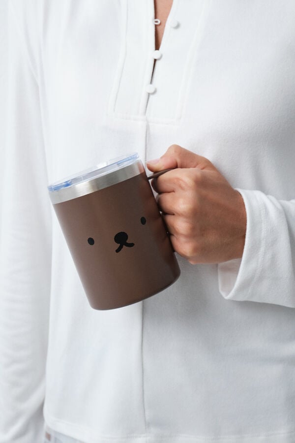 Women'secret Taza de acero inoxidable oso caf&eacute;